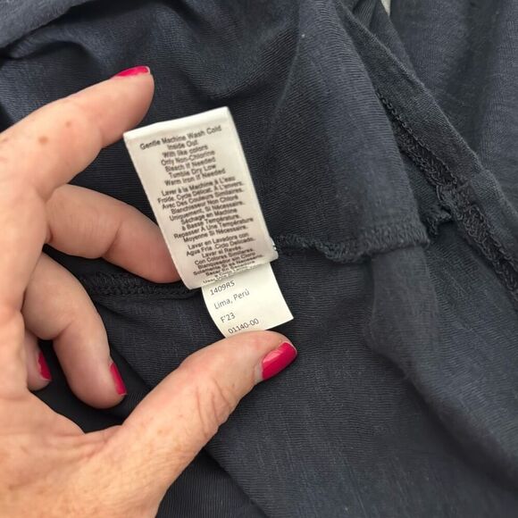 Nation LTD Rooney Pintucked Yoke Tee in It's Navy L - Picture 7 of 7